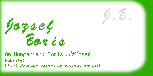 jozsef boris business card